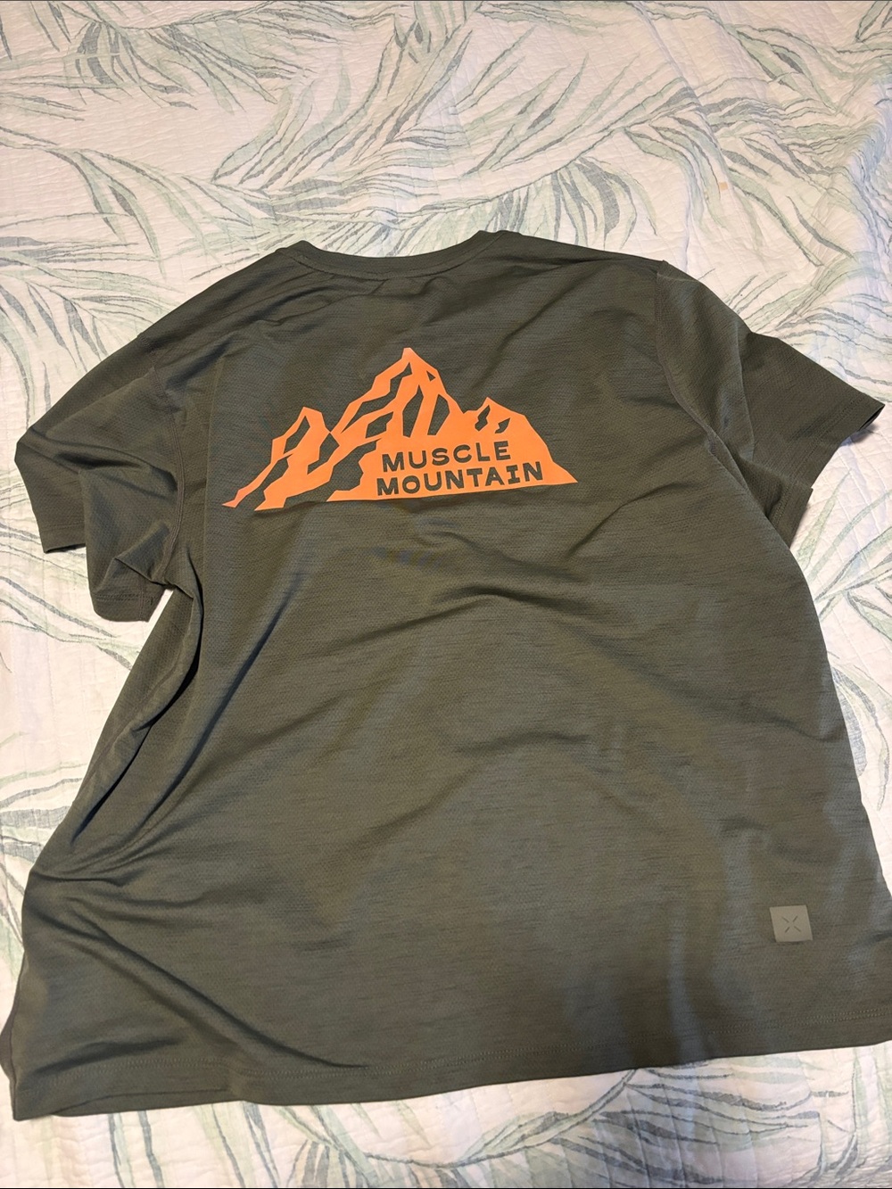 Ten Thousand Olive Green Short-Sleeve Performance Tee with Orange Logo - Picture 3 of 3